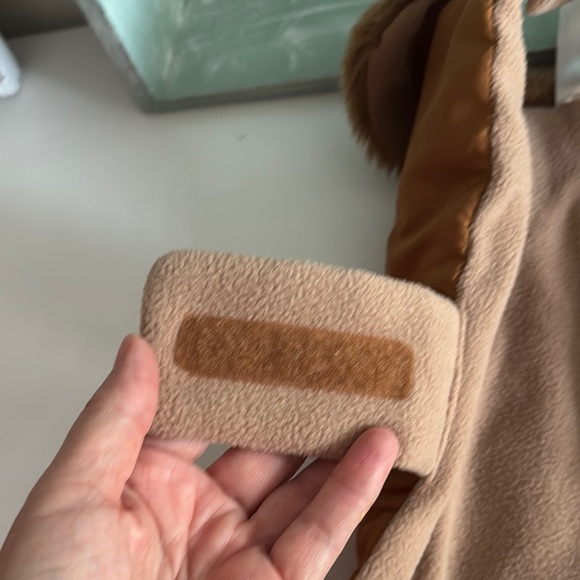 Brown Doggie Coat with Faux Fur Collar Size Small/Medium Fleece Lined - Picture 4 of 8